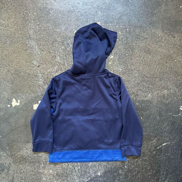 Under Armour Blue Zip Up Hoodie Kids Boys Size 4 100% Polyester Activewear - Picture 14 of 15
